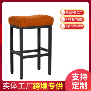 Plaid Saddle Leather Square Chair, Accompanying Reading Stool, Soft Bag, Comfortable Thickeneded Stool, Household High Style Simple Door Round Stool Square Stool