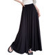 Half-length skirt summer modal high waist black slim draped overskirt A- shaped umbrella skirt to ankle floor skirt