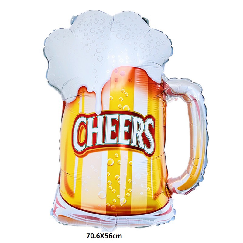 New Aluminum Film Ball Red Wine Bottle Draft Beer Cup Crown Shape Aluminum Film Balloon Party Holiday Supplies Manufacturer Wholesale