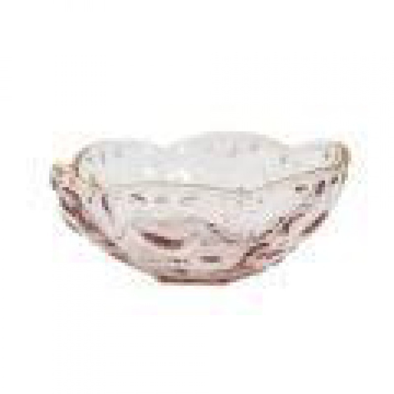 Suministro directo de fábrica creativo estilo japonés borde dorado tazón de vidrio golondrinas tazón de plata tazón de oído tazón de ensalada de helado tazón de postre de corazón de melocotón