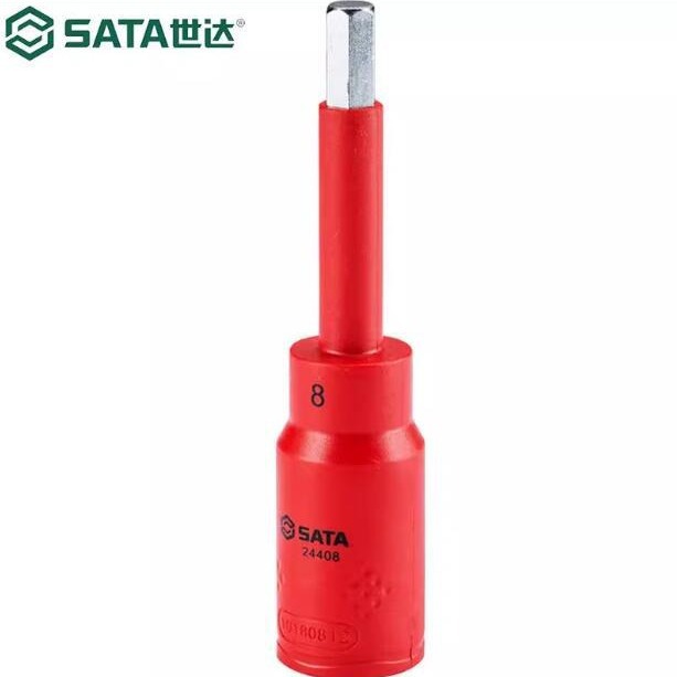 世达12.5MM注塑型VDE绝缘六角旋具套筒24404 24405 24406 24410