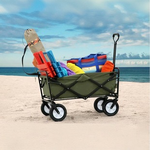 Outdoor Camp Cart Portable Picnic Large Foldable Gathering Camping Car Stall Cart