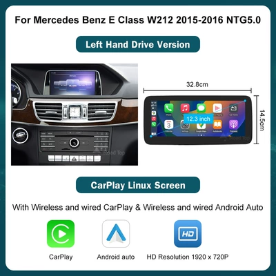screen for Mercedes-Benz: Car display - 123inch-e-class-w212-2015-2016-ntg50-left-hand-drive
