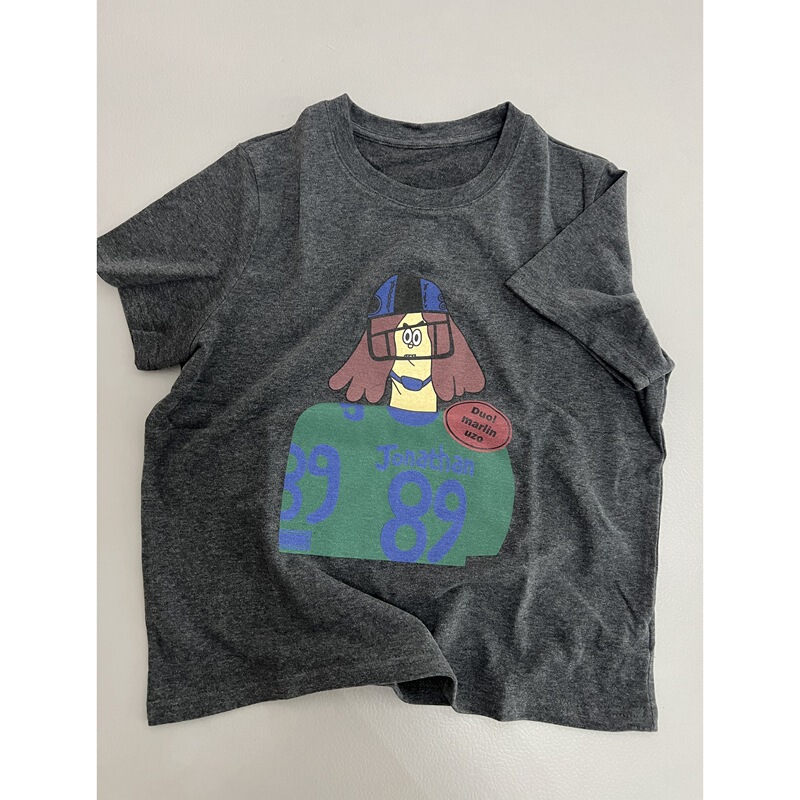 Beautiful to speechless foreign trade quality cartoon printing round neck short sleeve T-shirt wash cotton sanding loose top women's casual