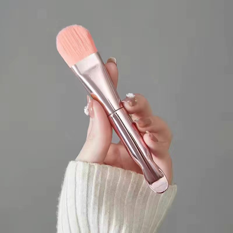 Cepillo de máscara de silicona de doble cabeza con cepillo de maquillaje multifuncional herramienta de maquillaje