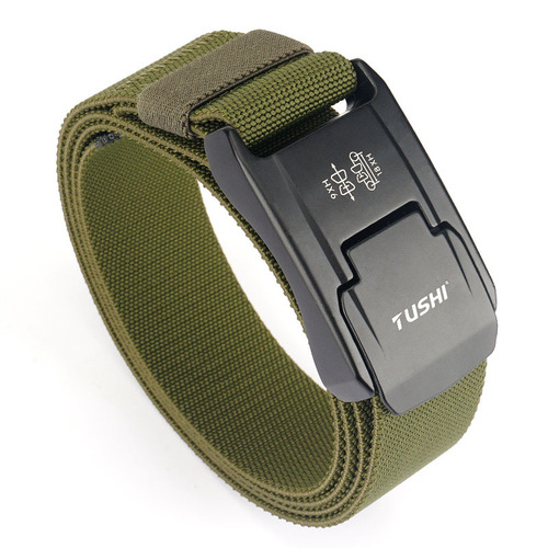 New Aluminum Alloy Outdoor Tactical Nylon Belt Workwear Men's Pants Belt Training Elastic Belt Manufacturer Wholesale