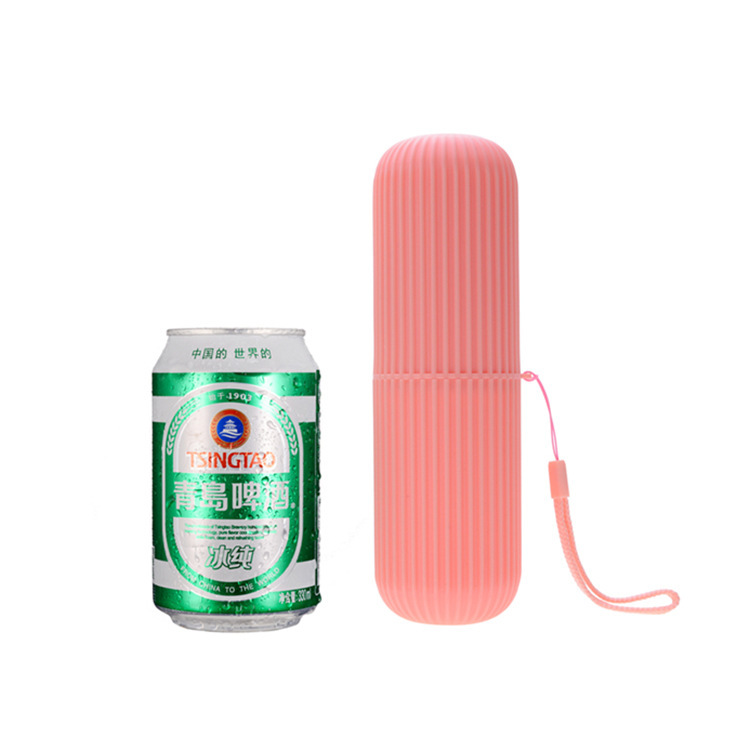 Caja de cepillo de dientes de viaje portátil enjuague bucal conjunto de taza de lavado de rayas verticales enjuague bucal caja de almacenamiento de utensilios dentales barril de pasta de dientes a prueba de humedad