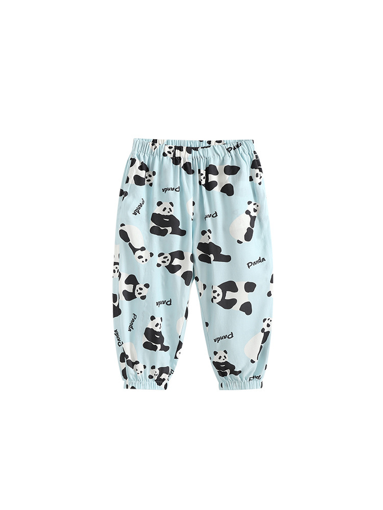 Malwee transfronterizo pantalones antimosquitos para niños, ropa de verano, nuevos pantalones de cintura elástica para niños europeos y estadounidenses, pantalones de aire acondicionado