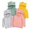 New winter Korean Edition Boy girl Solid leisure time Ears Fleece Socket Sweater goods in stock On behalf of