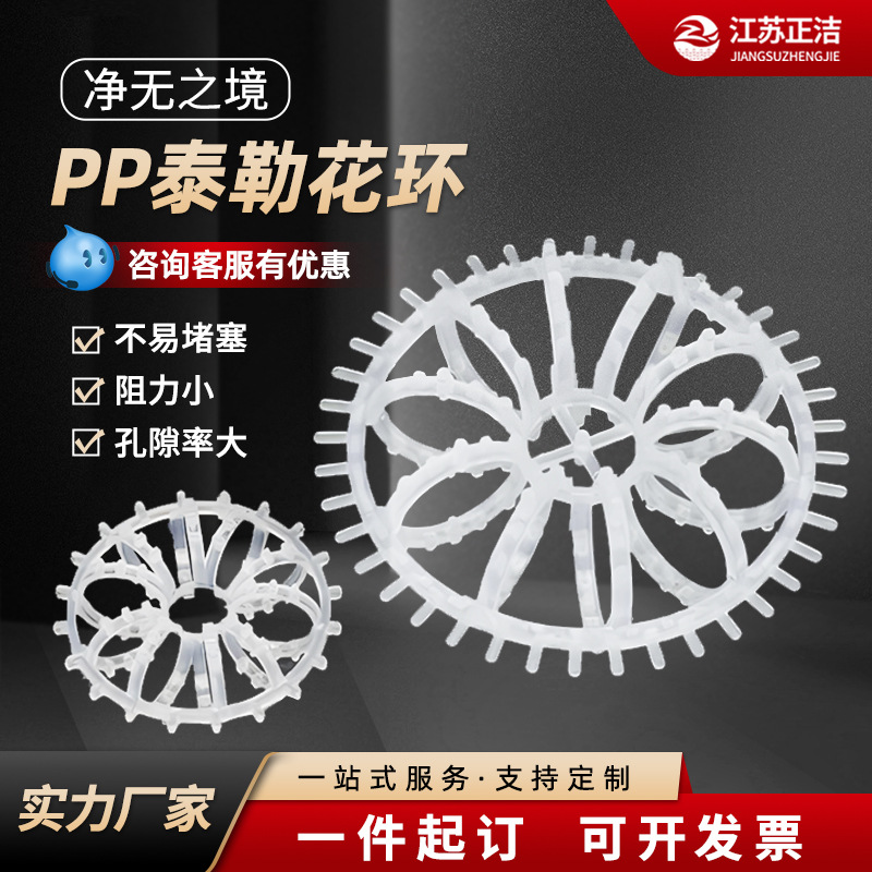 厂家直发泰勒花环填料喷淋塔冷却塔废气处理塑料科斯特花环填料