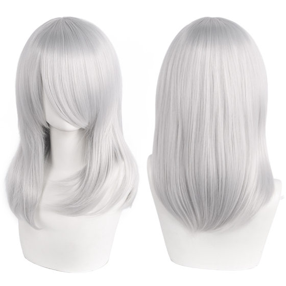 Main Shengda Universal cos Wig Multicolor Optional Hair Niang Styled Hair End 40cm Mid-length Bangs Wig