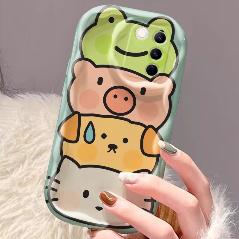 Frog, Pig, Dog, Cat Suitable for Apple 17 Phone Case 16Promax Cartoon 15 Female 14Plus High-End Feel 13Mini