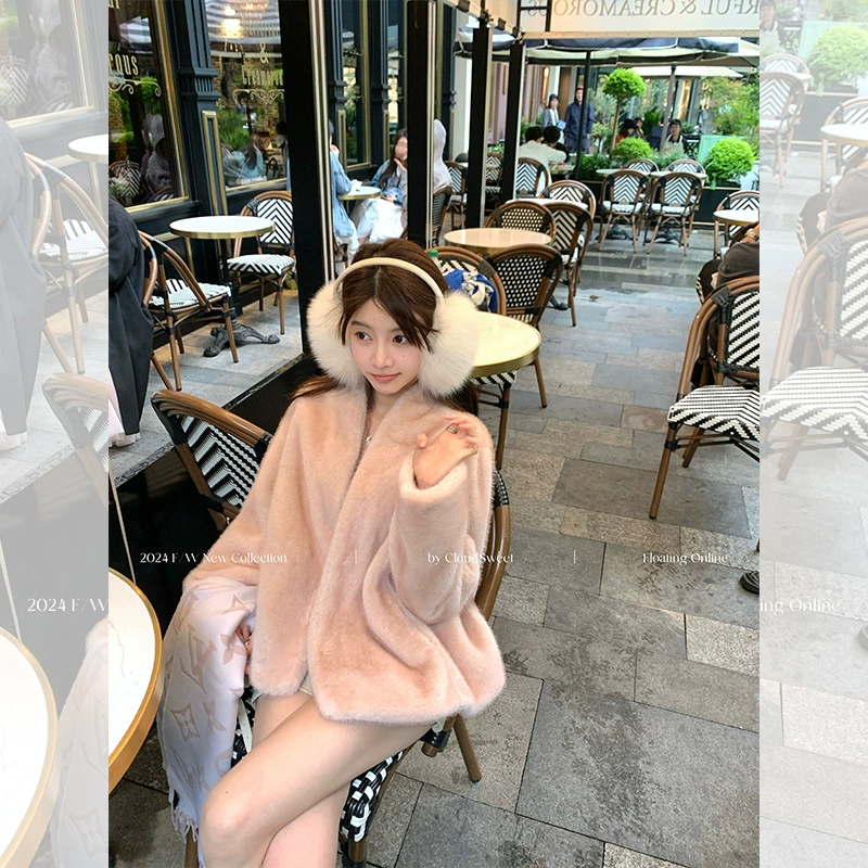 Женское пальто на меховой подкладке, новая популярная модель зимы 2025 года, элегантное и стильное, стильная и повседневная теплая куртка для невысоких фигур.