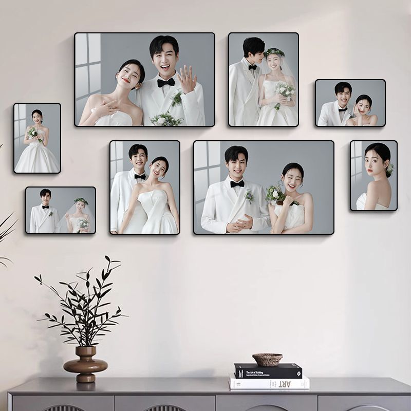 Photo Wall Combination Wedding Photo Frame Hanging on the Wall Wedding Printing Made into Sofa Bedside Background Wall