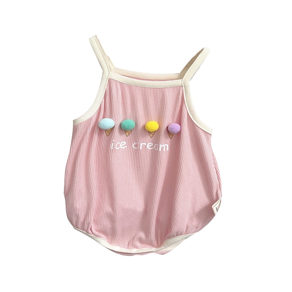 Ropa de bebé estilo de verano 0-2 años de edad, cabestrillo de bebé, mameluco triangular, traje de escalada, estilo delgado, tipo A, ropa de casa, ropa de pedo