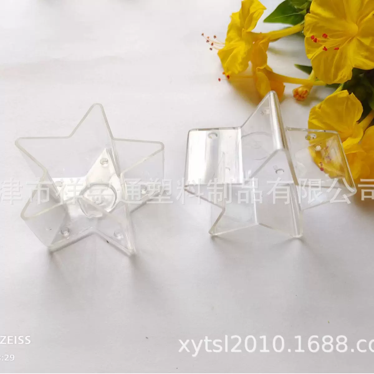 玻璃器皿替代品塑料形状五角星阻燃茶蜡杯 中式注塑茶蜡杯蜡烛台