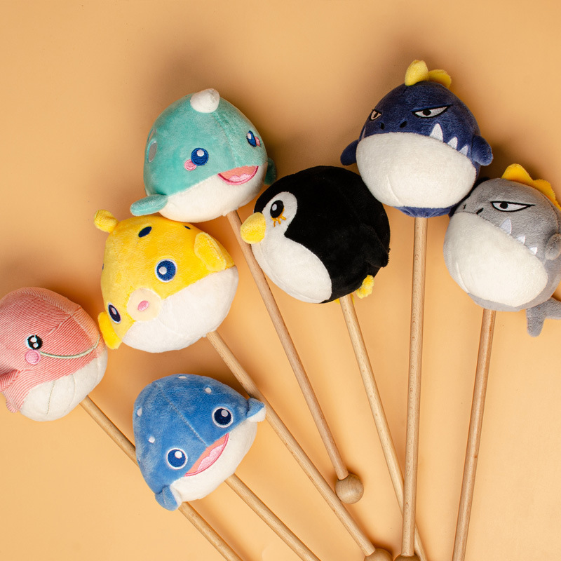 Factory plush toy massage hammer doll knock back stick massage hammer doll comfort small doll office leisure doll