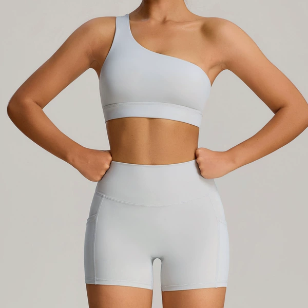 Bra + shorts glacier gray