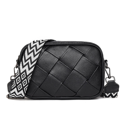 Cross-border genuine leather women's bags wholesale high-end straw bags niche summer new bags women's versatile shoulder crossbody bag