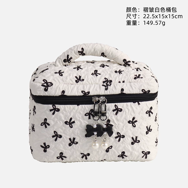With bow, black, white