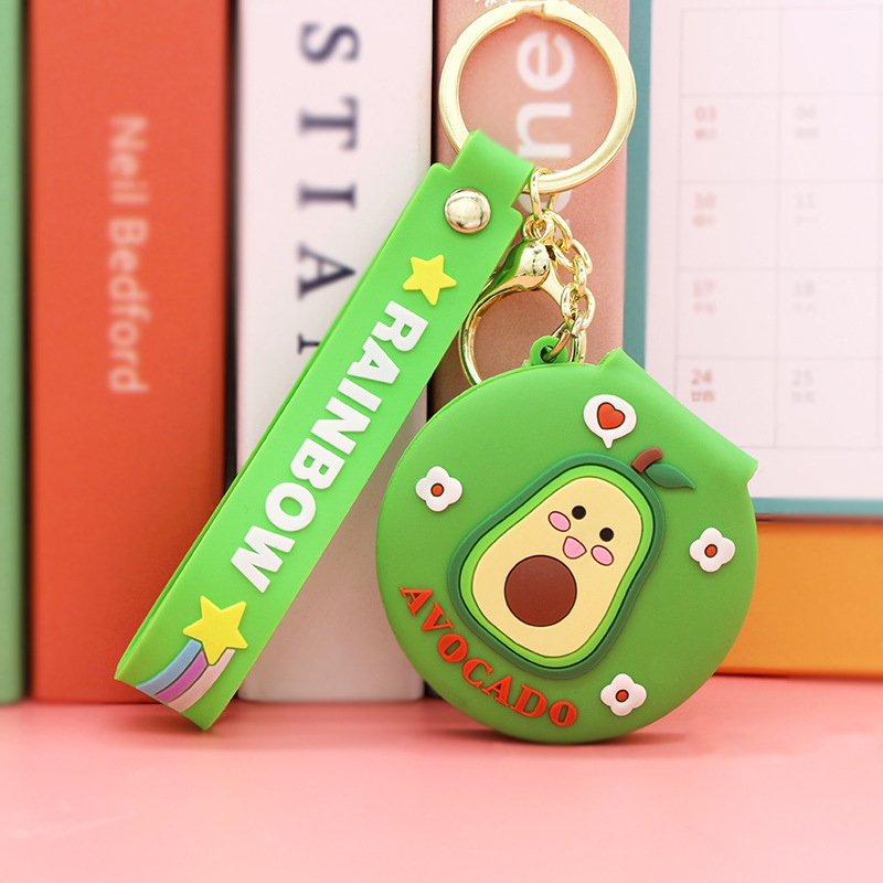 Nuevo espejo redondo pequeño portátil de dibujos animados lindo corazón de niña espejo de maquillaje plegable dormitorio vestidor espejo venta directa de fábrica