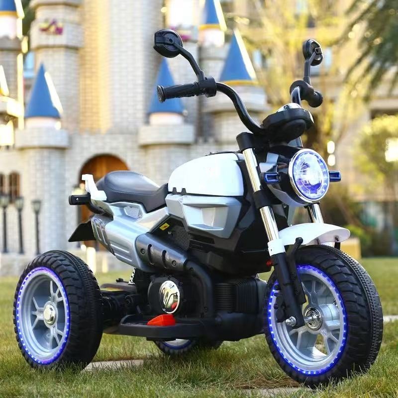 Triciclo Moto Eléctrico para Niños de 1 a 3 Años con Doble Tracción