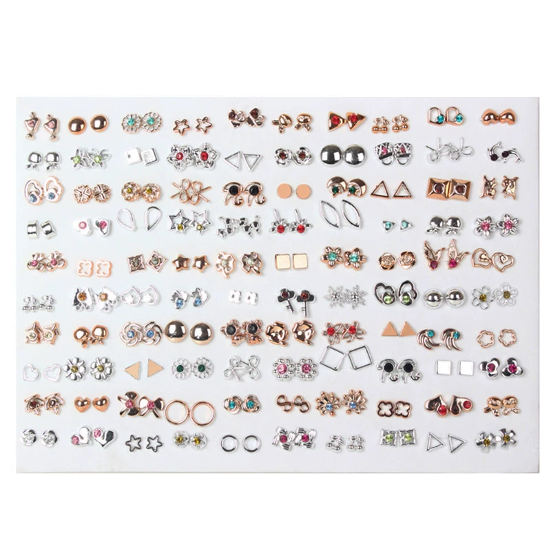 Д Earrings, fashionable lanyard holder, 100 pair, Korean style, simple and elegant design