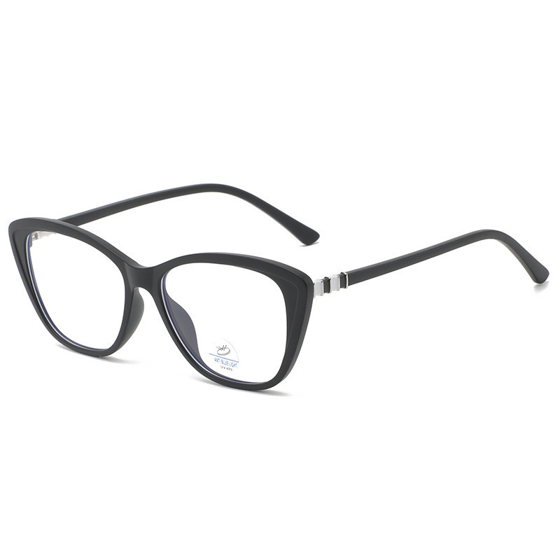 Europa y los Estados Unidos de moda alta sensación de cambio de color ojo de gato retrógrado blanco antiluz azul gafas de alta definición marco M