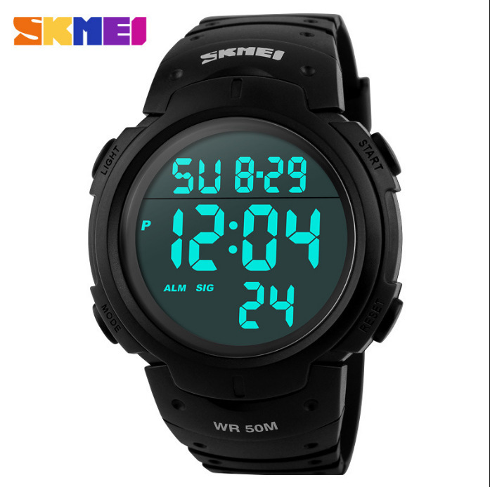 Skmei reloj deportivo electrónico de moda personalizado multifunción luminoso impermeable reloj electrónico al aire libre reloj de hombre de Estudiante