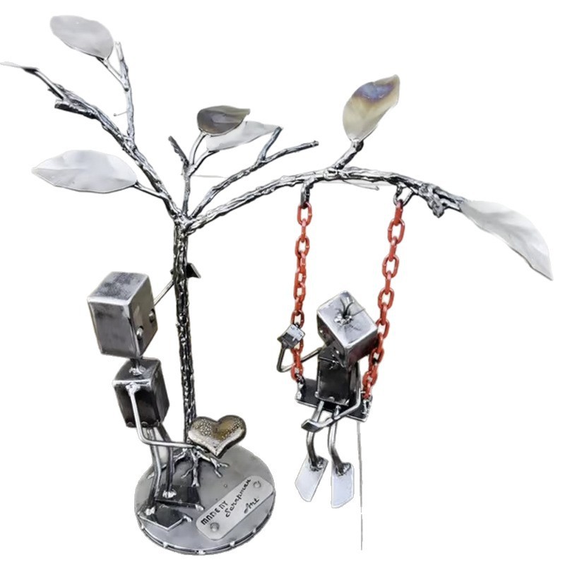 跨境新品 Robot Love Confession Ornament 机器人爱情告白挂饰|undefined