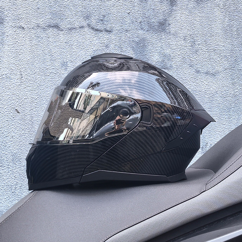 LVS3C certificado casco de motocicleta estándar nacional para hombres y mujeres casco de cara a cara casco de locomotora de verano seguridad general de cuatro estaciones