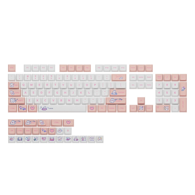 Матовый PBT XDA сублимационные клавиши на тему собаки Pacchard российского и японского дизайна полный набор универсальных клавиш для механической клавиатуры