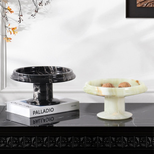 Modern Simple Model Room Home Coffee Table Marble Fruit Plate Soft Decorations Fruit Plate Light Luxury Ornaments