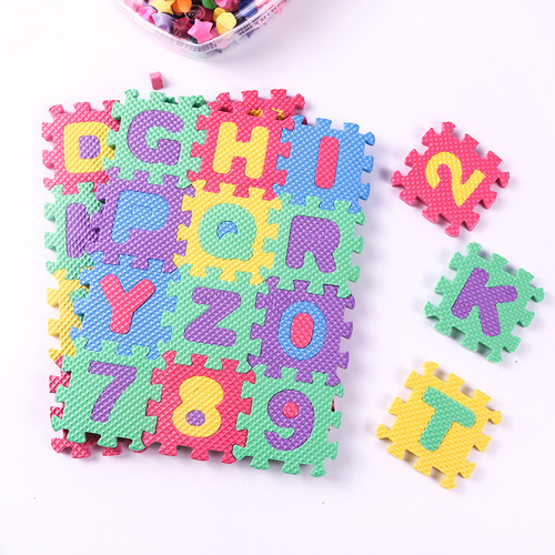 36-piece digital puzzle eva English alphabet children's educational toys kindergarten gift flat foam puzzle 6cm