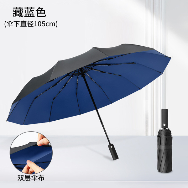 Double-layer automatic windproof umbrella