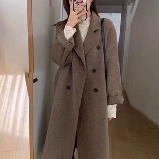 (350 dragon and phoenix) 2023 autumn and winter New Classic double-breasted woolen coat mid-length woolen coat for women