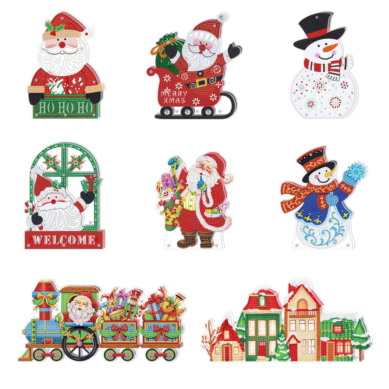 Transfronterizos DIY Diamante Pintura de decoración periférica 5D Navidad muñeco de nieve luz de noche dibujos animados decoración interior pintura de diamantes