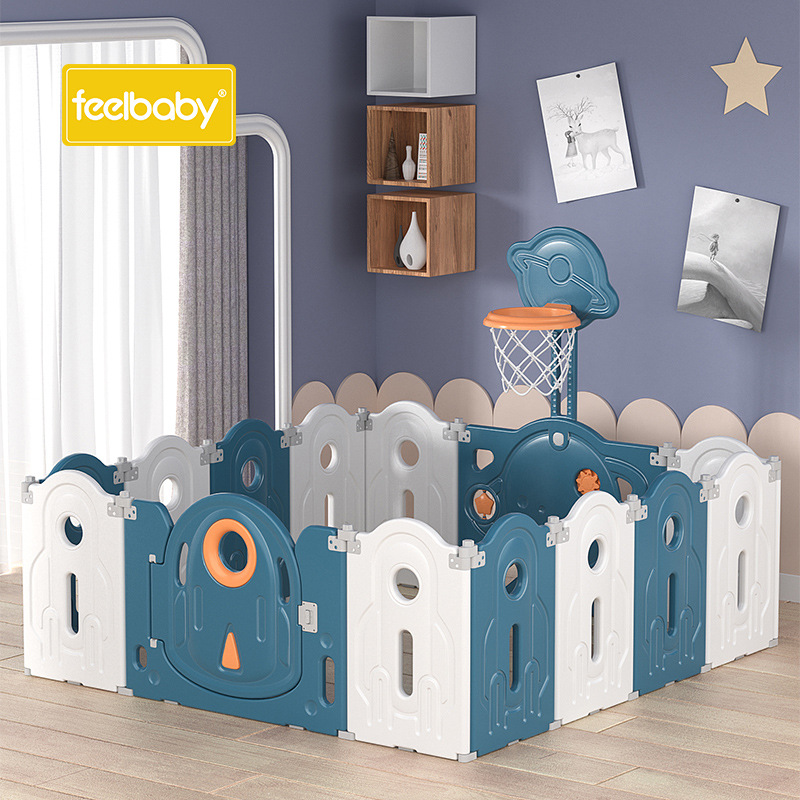 Children's folding playpen for crawling