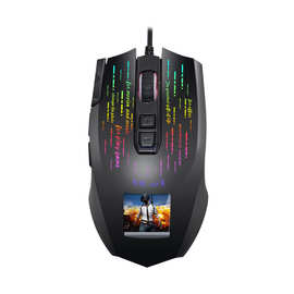 新J500显示屏游戏宏鼠标多国语言驱动可自由设置图片及品牌现货