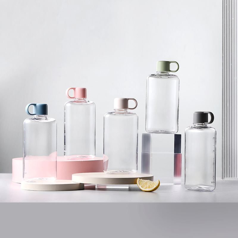 小清新tritan大容量便携旅行杯学生户外随手塑料太空水杯手提扁壶