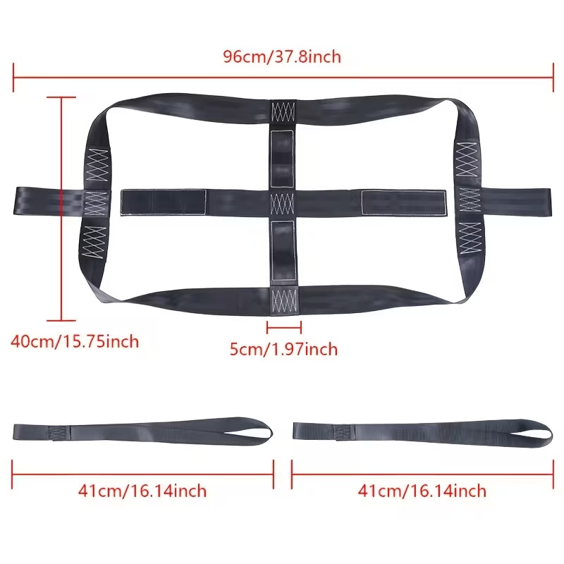 Factory direct sales cross-border motorcycle transport fixing strap three-piece set, off-road motorcycle trailer tire binding strap