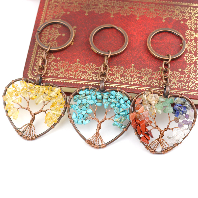 Fashion Tree Natural Stone Copper Beaded Women's Keychain 1 Piece display picture 5