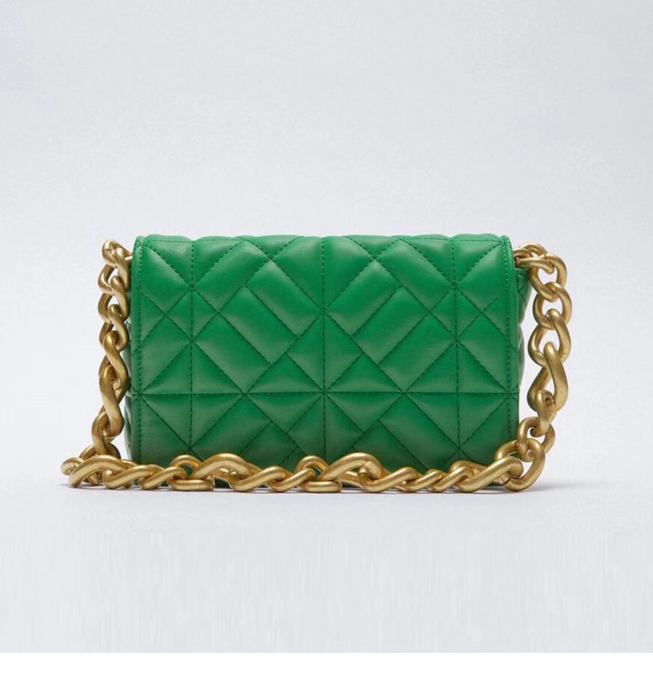 2023 neue All-Match-Tasche mit dicker Kette, gesteppte One-Shoulder-Reiswort-gestickte kleine quadratische Tasche_voghion.com