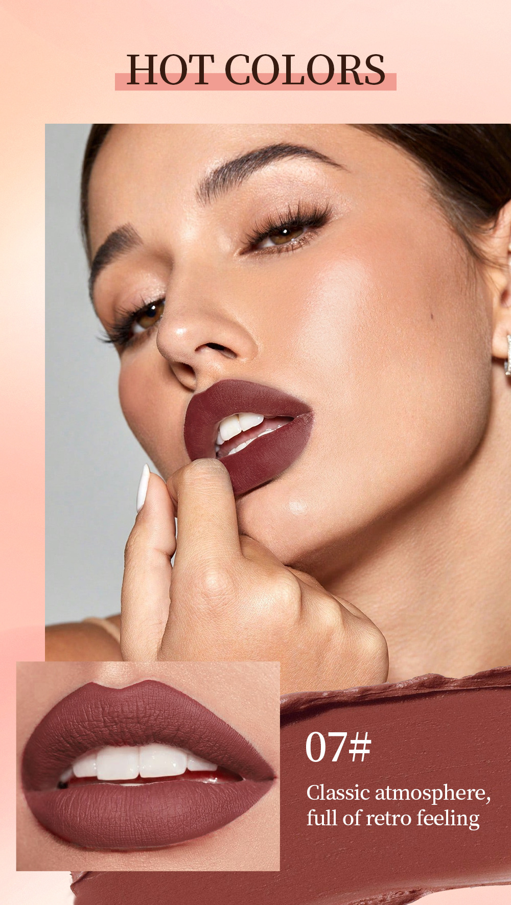 Carina QIBEST mat gloss, stick cups, falmer ikke, langtidsholdbar flydende fugtgivende læbestift, nem at påføre lipgloss makeup_voghion.com