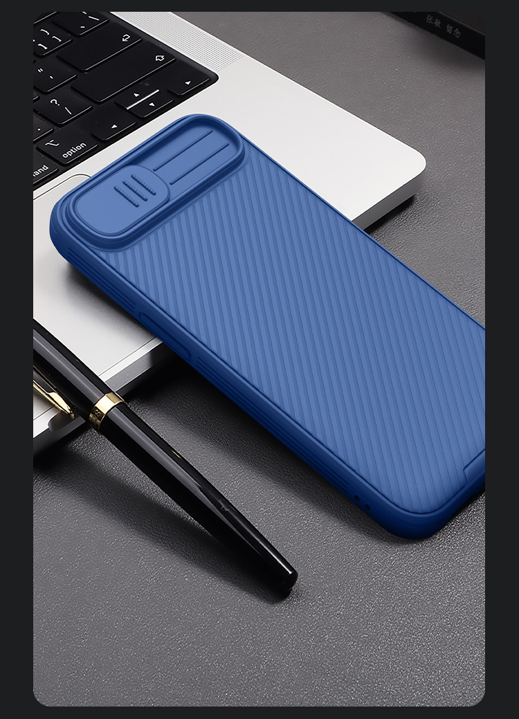 Ốp lưng Nillkin cho iPhone 16e có nắp trượt bảo vệ ống kính chống nhìn trộm — Gương đen PRO màu đen, Gương đen PRO xanh lam, Gương đen PRO xanh đậm, Apple IPHONE 16E/17E chi tiết 9