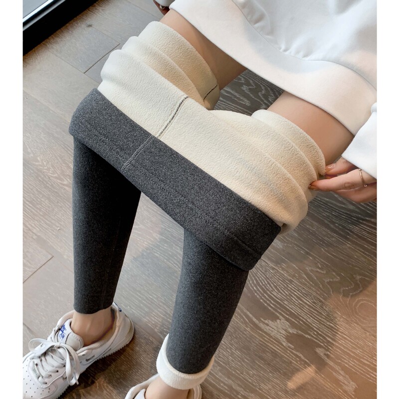 H507 Lamb Wool Leggings for Women, Winter Fleece-Lined, Thickened, Slim-Fit, High-Waisted Thermal Pants for Inner Wear H507 Lamb Wool Leggings for Women, Winter Fleece-Lined, Thickened, Slim-Fit, High-Waisted Thermal Pants for Inner Wear