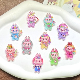 New Acrylic Cartoon Anime Cute Labubu Jewelry Accessories DIY Hairpin Brooch Badge Badge