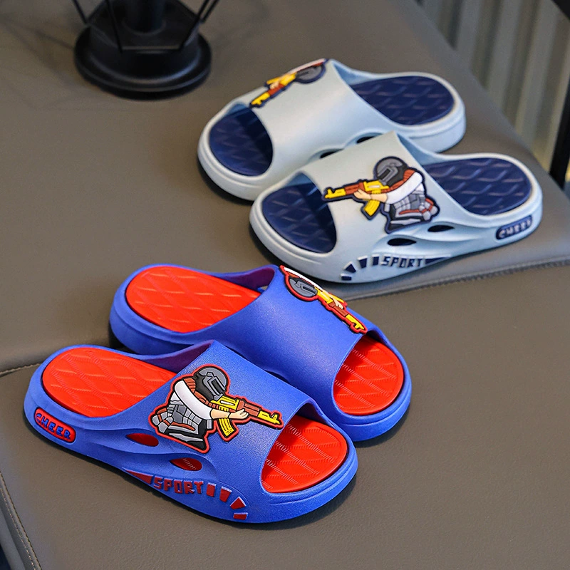Детские холодные тапочки родитель-ребенок мужской новый взрослый летний мультфильм мягкое дно противоскользящая домашняя баня ванная комната на открытом воздухе
