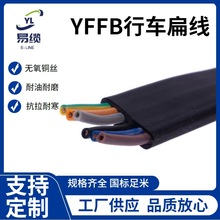 供應柔性扁電纜YVFB5*16平方行車電纜廠家柔性橡膠線