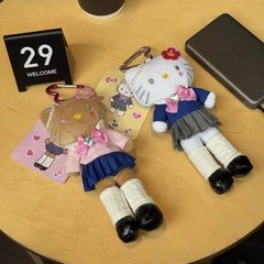 日系新款校服系列小猫咪包包挂件玩偶公仔可爱小猫钥匙扣挂饰礼物